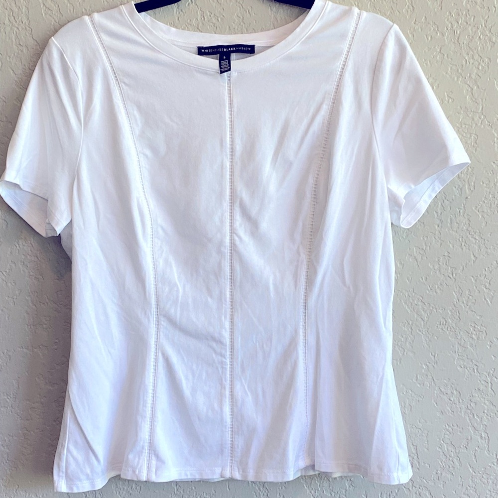 WHMB peplum top, in White, size L
